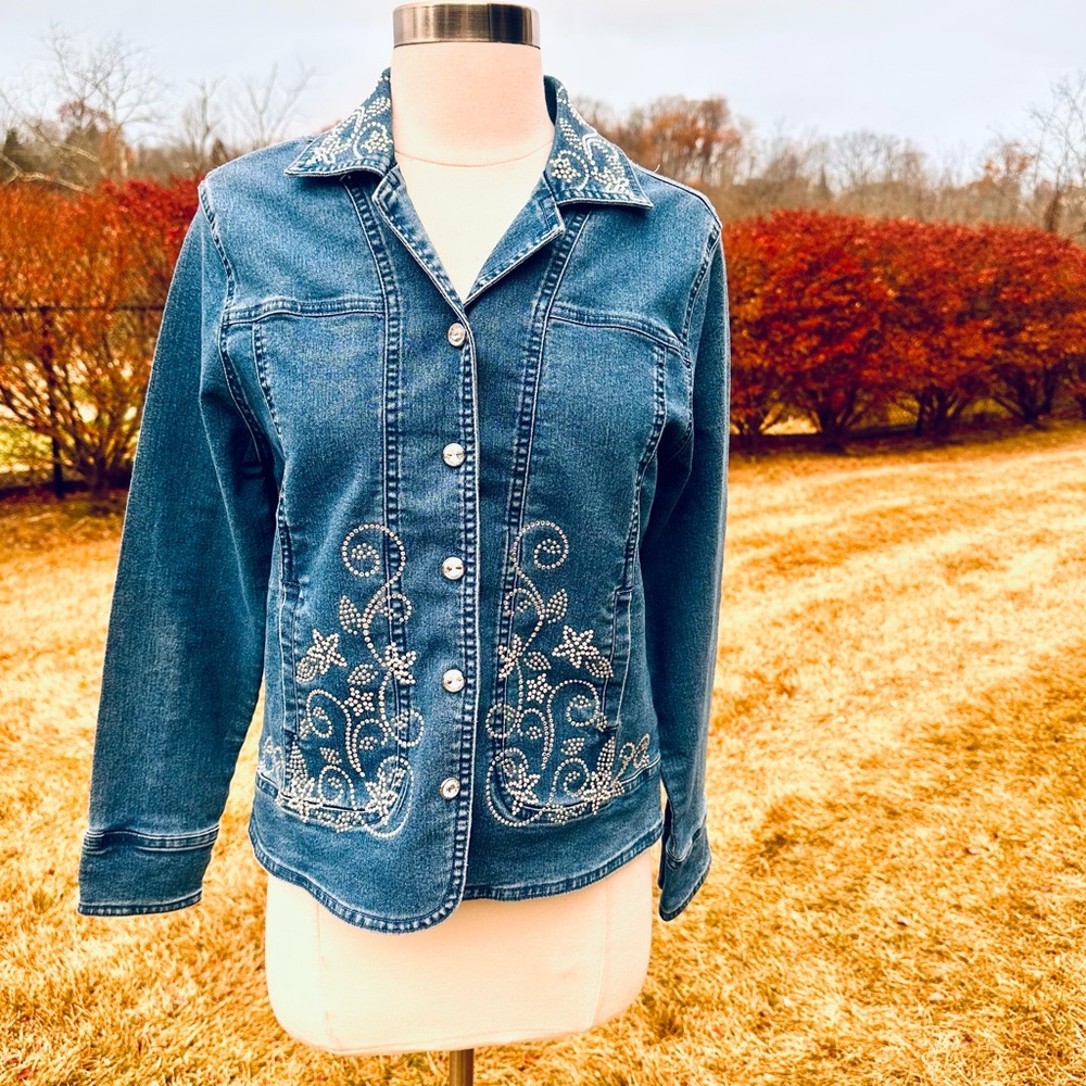 Tia Embellished Denim Jacket